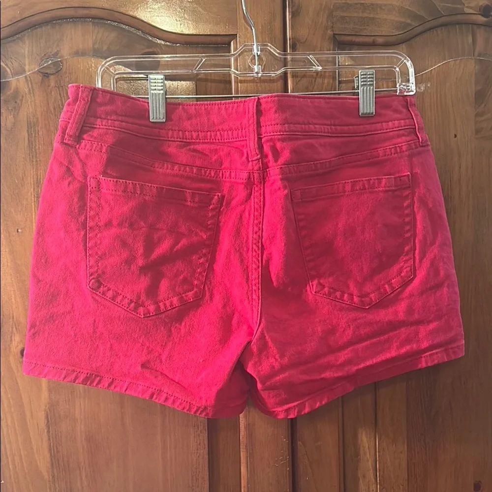 Women's Pink Denim Shorts - Picture 3 of 5